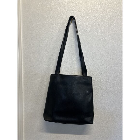 ROGANI Black Italian leather bag Gold Buckle Vintage Authentic Italy - Picture 5 of 13